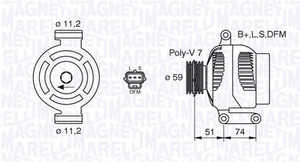 MAGNETI MARELLI 063380007010 Alternatore-Alternatore-Ricambi Euro