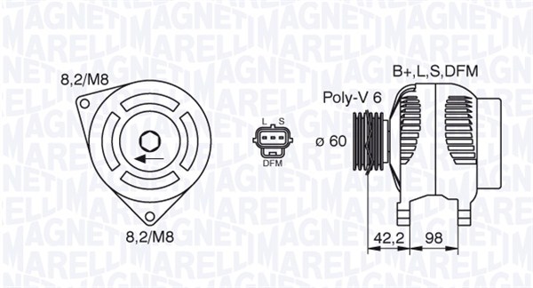 MAGNETI MARELLI 063380009010 Alternatore-Alternatore-Ricambi Euro