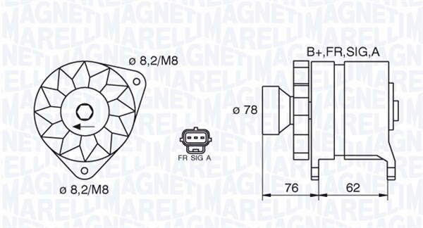 MAGNETI MARELLI 063380010010 Alternatore-Alternatore-Ricambi Euro