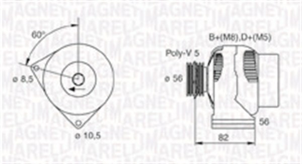 MAGNETI MARELLI 063731305010 Alternatore-Alternatore-Ricambi Euro