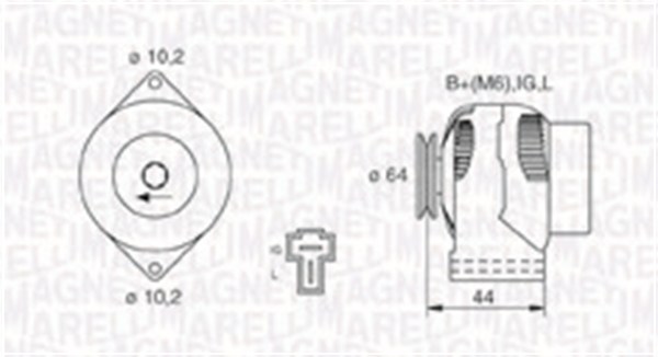 MAGNETI MARELLI 063730551010 Alternatore-Alternatore-Ricambi Euro