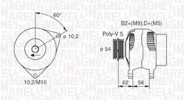 MAGNETI MARELLI 063731748010 Alternatore