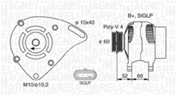 MAGNETI MARELLI 063731253010 Alternatore-Alternatore-Ricambi Euro