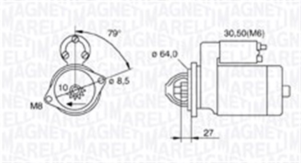 MAGNETI MARELLI 063721511010 Motorino d'avviamento