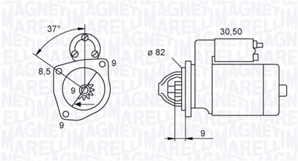 MAGNETI MARELLI 063721045010 Motorino d'avviamento