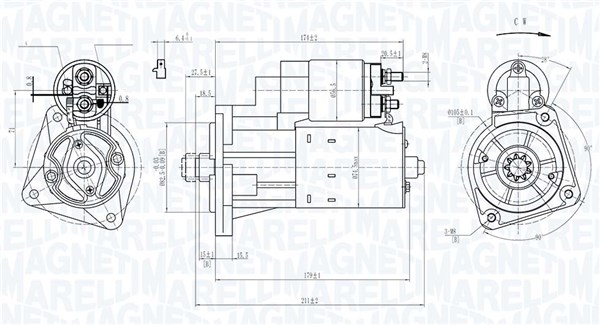 MAGNETI MARELLI 063720297010 Starter for AUDI