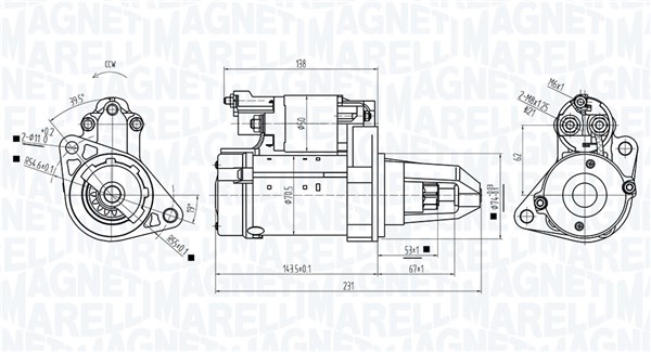 MAGNETI MARELLI 063725589010 Starter