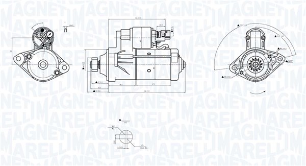 MAGNETI MARELLI 063726156010 Starter for AUDI SEAT SKODA VW