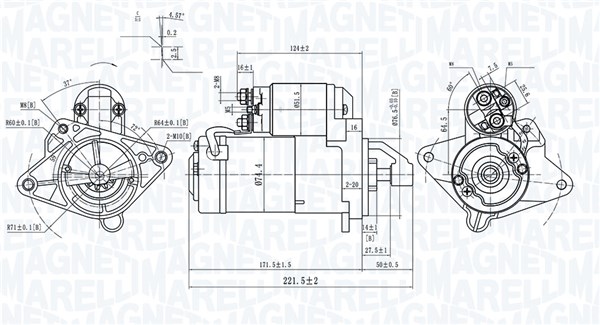 MAGNETI MARELLI 063728021810 Μίζα for NISSAN OPEL RENAULT VAUXHALL