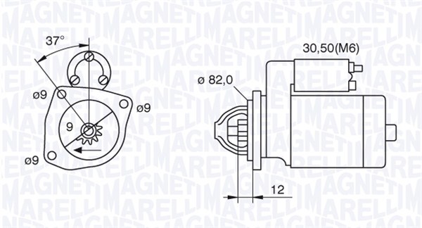 MAGNETI MARELLI 063521082040 Motorino d'avviamento