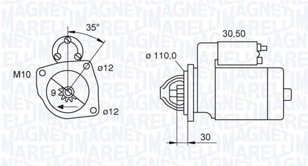 MAGNETI MARELLI 063521093440 Motorino d'avviamento