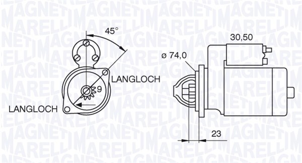 MAGNETI MARELLI 063521070780 Motorino d'avviamento