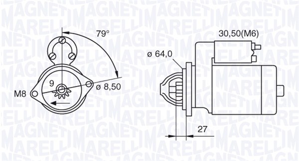 MAGNETI MARELLI 063521074370 Motorino d'avviamento-Motorino d'avviamento-Ricambi Euro