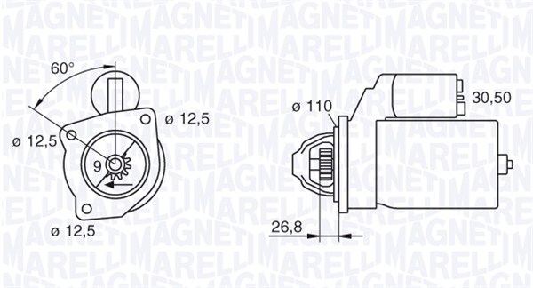 MAGNETI MARELLI 063216731010 Motorino d'avviamento