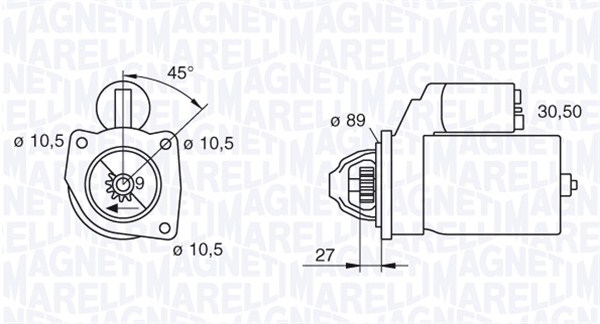 MAGNETI MARELLI 063216733010 Motorino d'avviamento-Motorino d'avviamento-Ricambi Euro