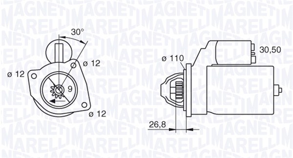 MAGNETI MARELLI 063216896010 Motorino d'avviamento