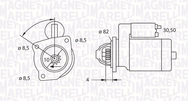 MAGNETI MARELLI 063523625010 Motorino d'avviamento