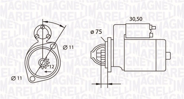 MAGNETI MARELLI 063523627010 Motorino d'avviamento