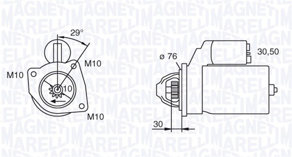 MAGNETI MARELLI 063280010010 Motorino d'avviamento