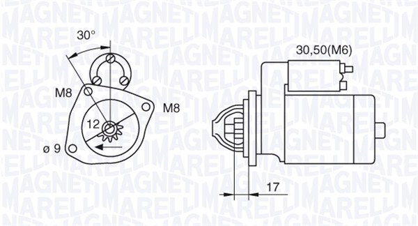 MAGNETI MARELLI 063280021010 Motorino d'avviamento