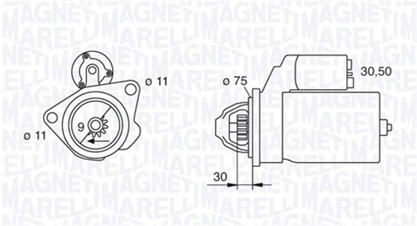 MAGNETI MARELLI 063280034010 Motorino d'avviamento-Motorino d'avviamento-Ricambi Euro