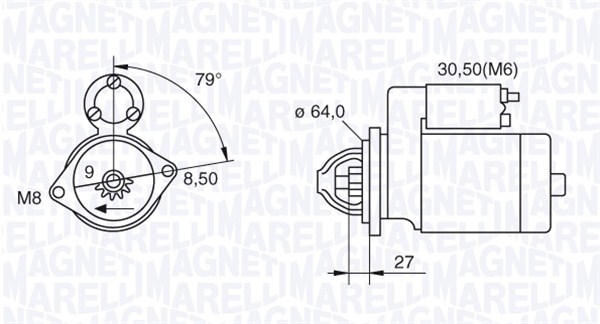 MAGNETI MARELLI 063280045010 Motorino d'avviamento-Motorino d'avviamento-Ricambi Euro