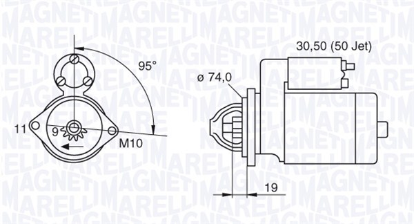 MAGNETI MARELLI 063280048010 Motorino d'avviamento