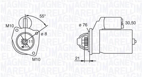 MAGNETI MARELLI 063193001010 Μίζα for BMW