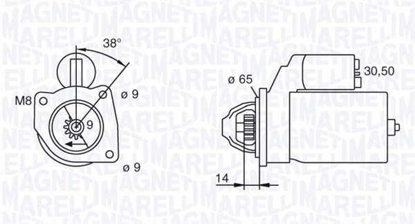 MAGNETI MARELLI 063101015010 Μίζα for FIAT LANCIA