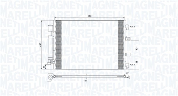 MAGNETI MARELLI 350203773000 Condensatore, Climatizzatore-Condensatore, Climatizzatore-Ricambi Euro