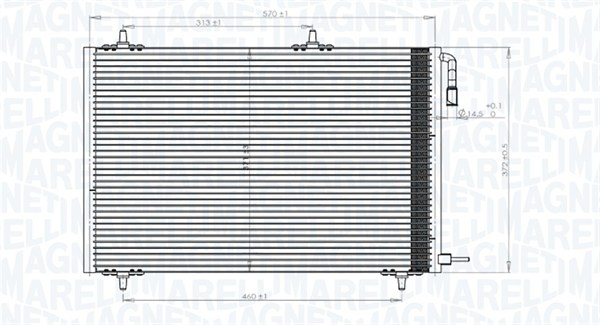 MAGNETI MARELLI 350203816000 Condensatore, Climatizzatore-Condensatore, Climatizzatore-Ricambi Euro