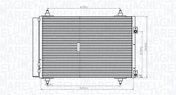 MAGNETI MARELLI 350203820000 Condensatore, Climatizzatore-Condensatore, Climatizzatore-Ricambi Euro