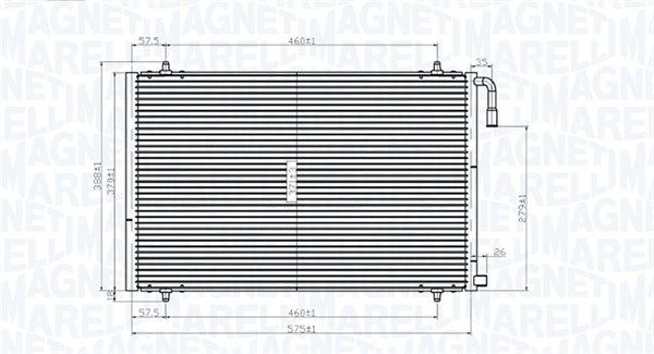 MAGNETI MARELLI 350203825000 Condensatore, Climatizzatore