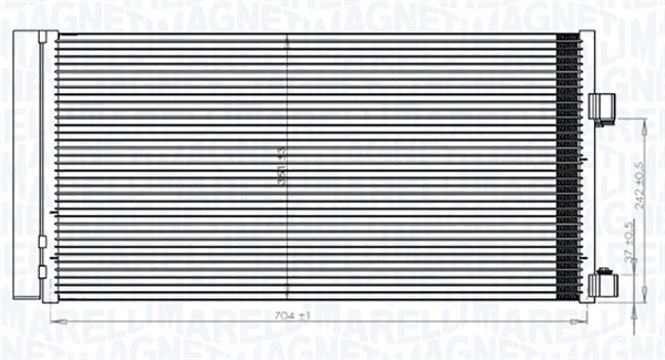 MAGNETI MARELLI 350203847000 Condensatore, Climatizzatore