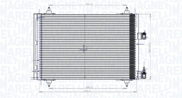 MAGNETI MARELLI 350203849000 Condensatore, Climatizzatore-Condensatore, Climatizzatore-Ricambi Euro