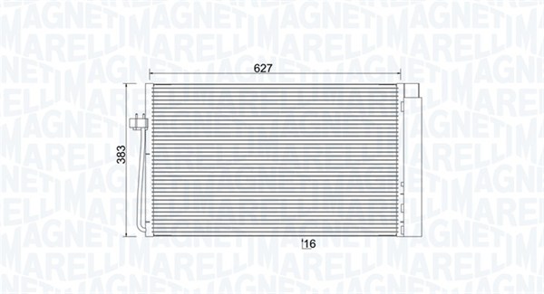 MAGNETI MARELLI 350203899000 Condensatore, Climatizzatore-Condensatore, Climatizzatore-Ricambi Euro