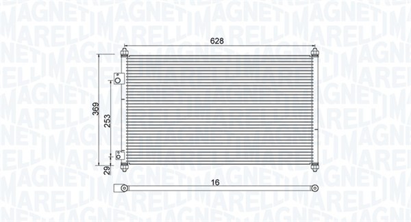 MAGNETI MARELLI 350203933000 Condensatore, Climatizzatore-Condensatore, Climatizzatore-Ricambi Euro