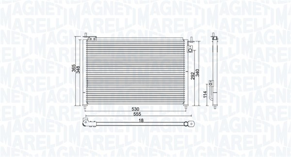 MAGNETI MARELLI 350203937000 Condensatore, Climatizzatore