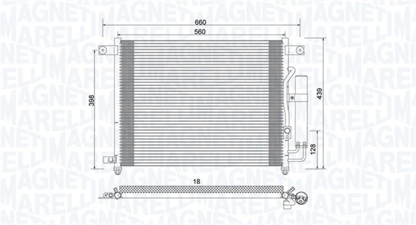 MAGNETI MARELLI 350203943000 Condensatore, Climatizzatore-Condensatore, Climatizzatore-Ricambi Euro