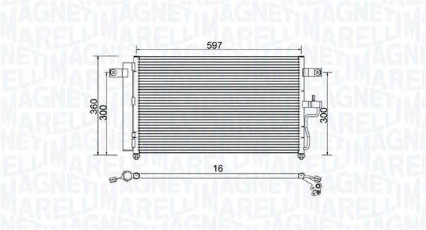 MAGNETI MARELLI 350203955000 Condensatore, Climatizzatore-Condensatore, Climatizzatore-Ricambi Euro