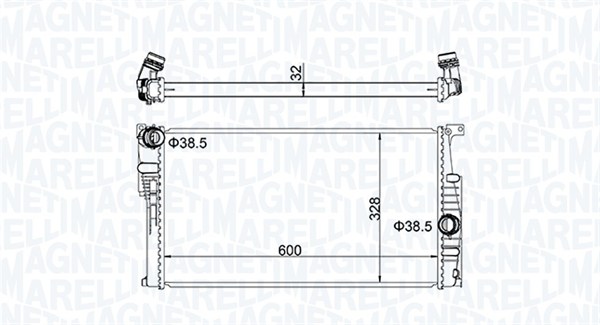 MAGNETI MARELLI 350213155100 Radiatore, Raffreddamento motore-Radiatore, Raffreddamento motore-Ricambi Euro