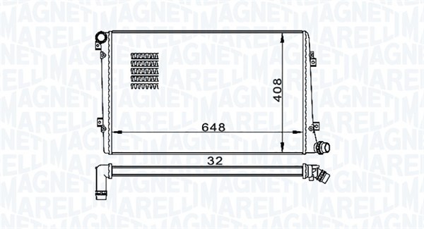 MAGNETI MARELLI 350213157300 Radiatore, Raffreddamento motore-Radiatore, Raffreddamento motore-Ricambi Euro