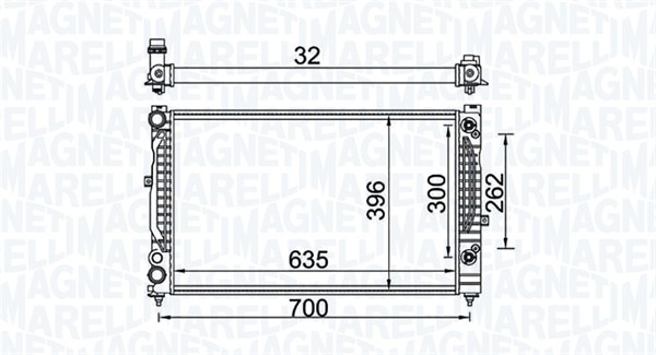 MAGNETI MARELLI 350213157600 Radiatore, Raffreddamento motore