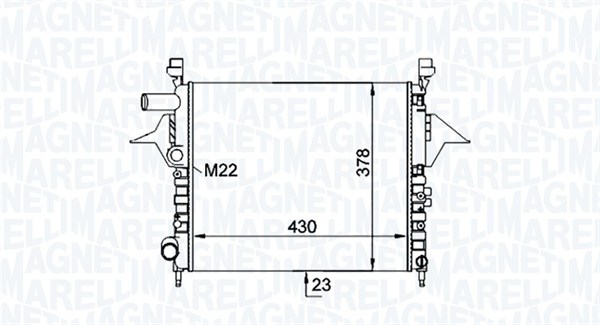 MAGNETI MARELLI 350213161200 Radiatore, Raffreddamento motore