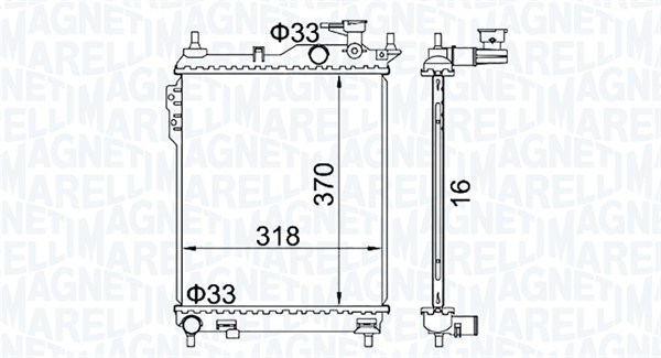 MAGNETI MARELLI 350213162400 Radiatore, Raffreddamento motore