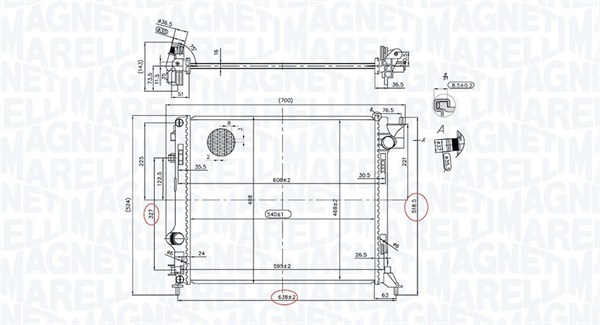 MAGNETI MARELLI 350213163200 Radiatore, Raffreddamento motore-Radiatore, Raffreddamento motore-Ricambi Euro