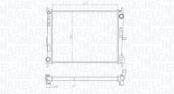 MAGNETI MARELLI 350213165300 Radiatore, Raffreddamento motore