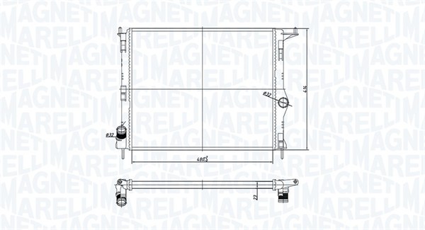 MAGNETI MARELLI 350213165900 Radiatore, Raffreddamento motore