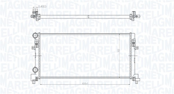 MAGNETI MARELLI 350213166200 Radiatore, Raffreddamento motore