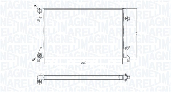 MAGNETI MARELLI 350213166900 Radiatore, Raffreddamento motore-Radiatore, Raffreddamento motore-Ricambi Euro